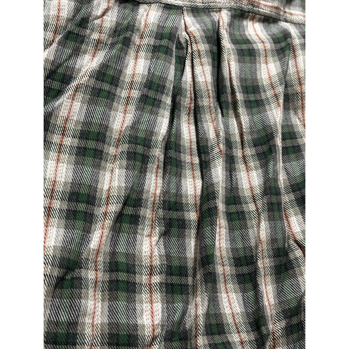 Arrow XLT Green Plaid Flannel Shirt Somerset Twill Long Sleeve Mens