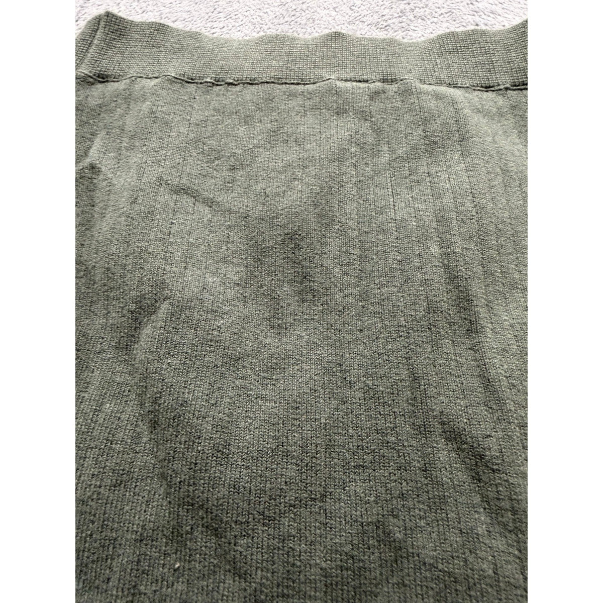 Free People XS Green Ribbed Knit Wrap Mini Skirt Womens Boho Casual