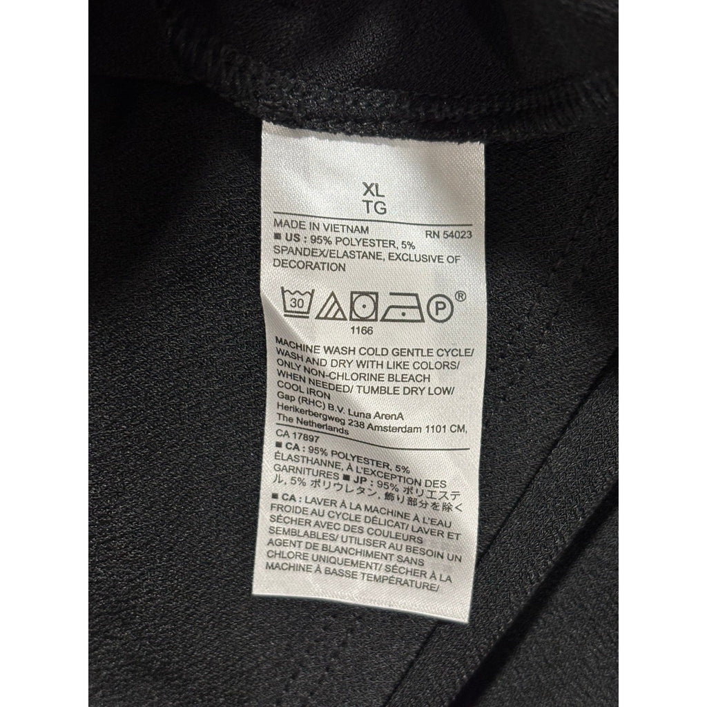 Banana Republic XL Black Womens V-Neck Long Sleeve Tunic Top Casual Cozy
