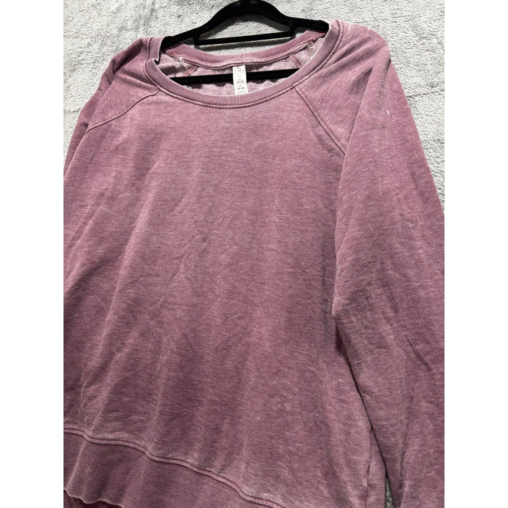 Balance Collection Womens XL Mauve Crewneck Sweatshirt Raglan Casual Athleisure