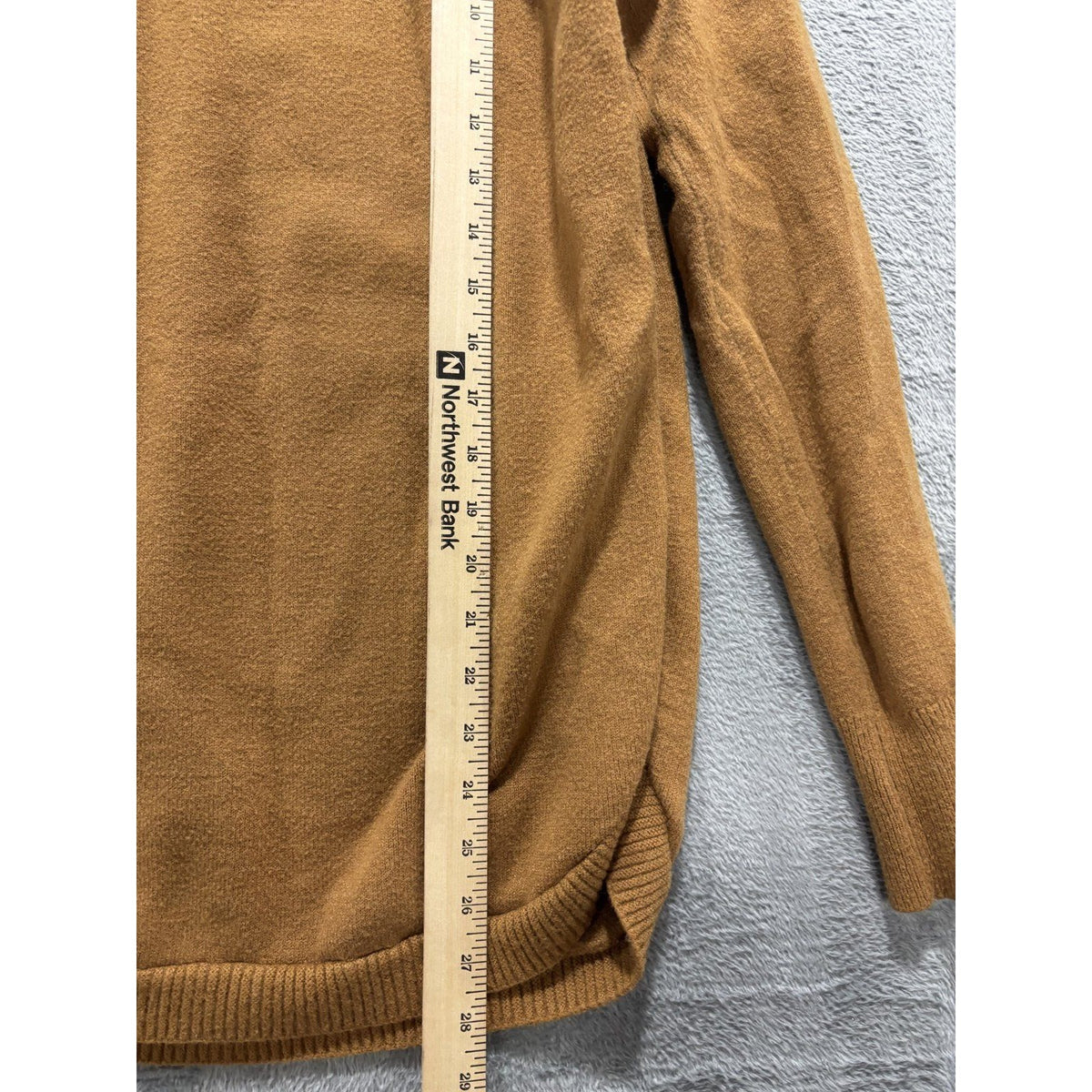 Time and Tru Womens XL (16-18) Caramel Brown Cowl Neck Sweater Pullover Cozy
