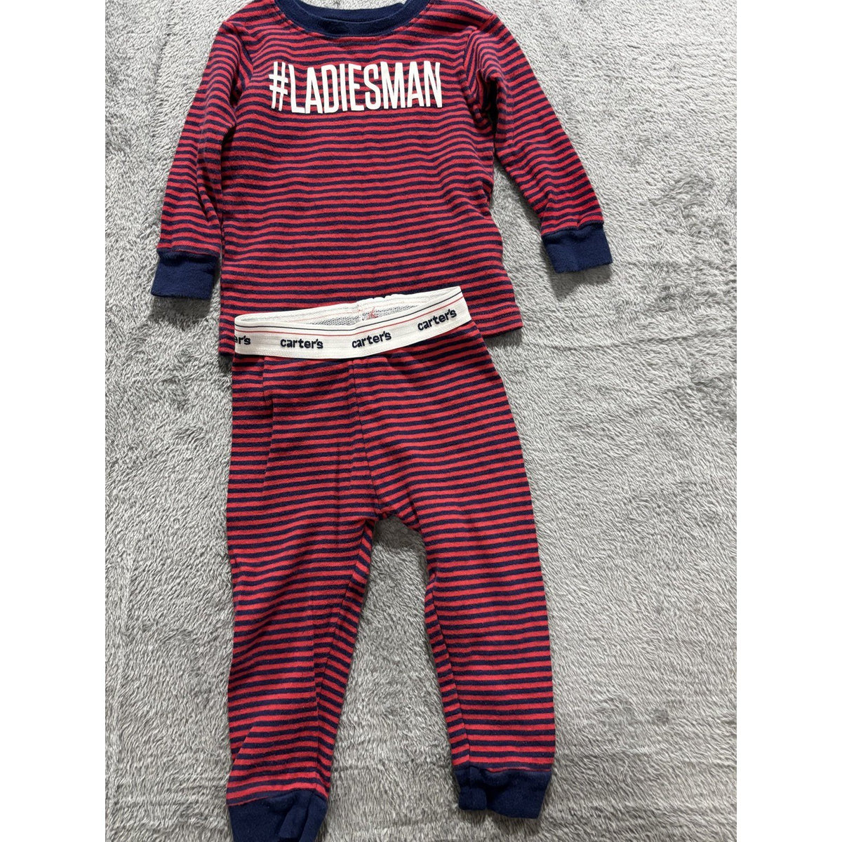 Carter's Baby 12M Football Sleeper, Red Bodysuit and Pajamas 4 Piece Bundle