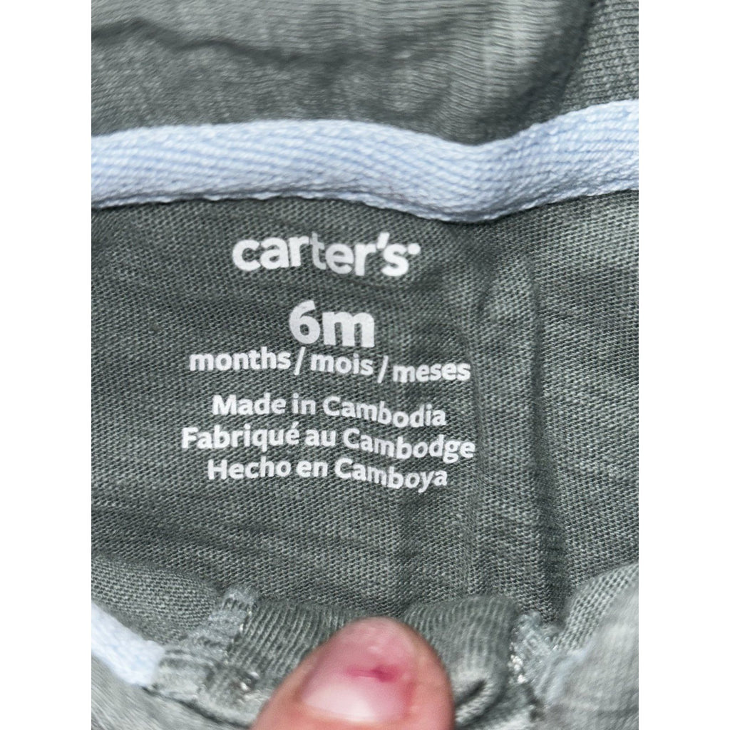 Carter's Circo Baby Boy 6M 5 Piece Bundle Bodysuits Shorts Romper Sage Gray