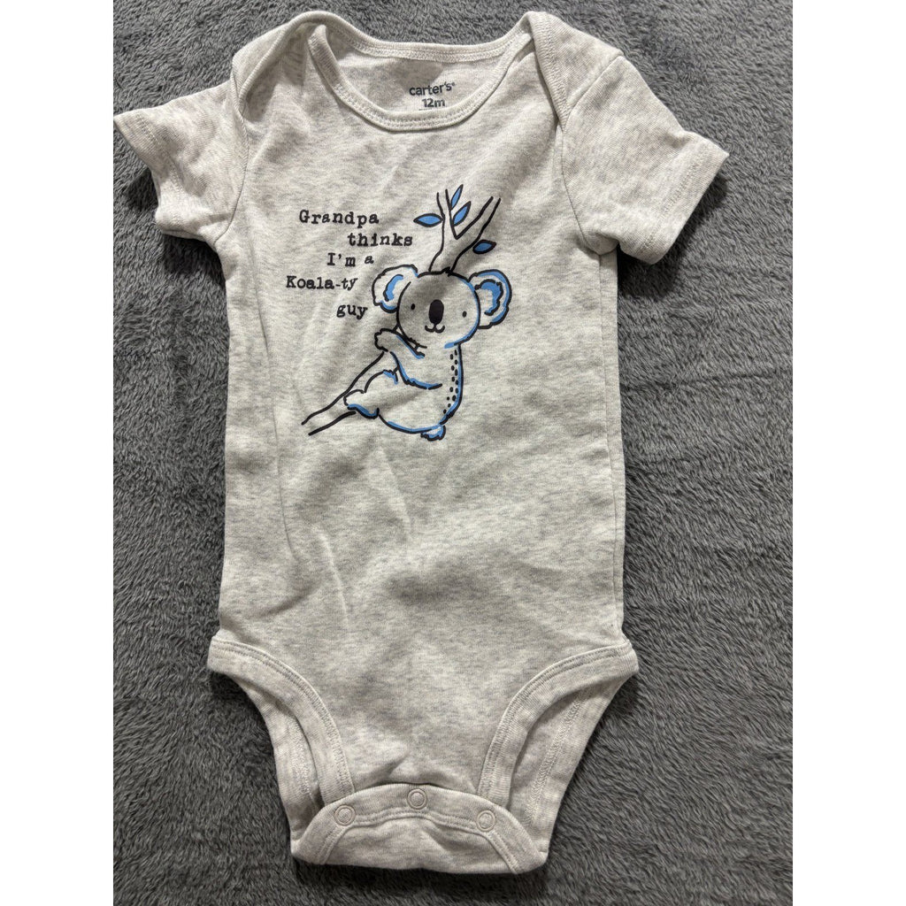 Carter's Baby Boy 12M 9 Piece Bundle Bodysuits Pants Jeans Shorts Hoodie Blue