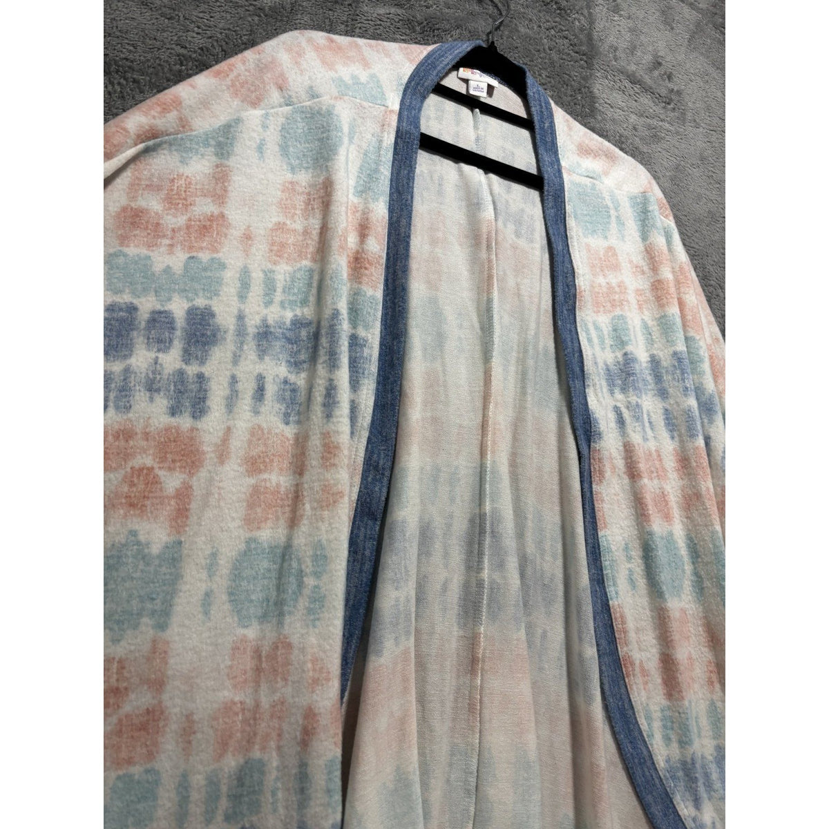 LuLaRoe Womens L Tie Dye Open Front Cardigan Casual Boho