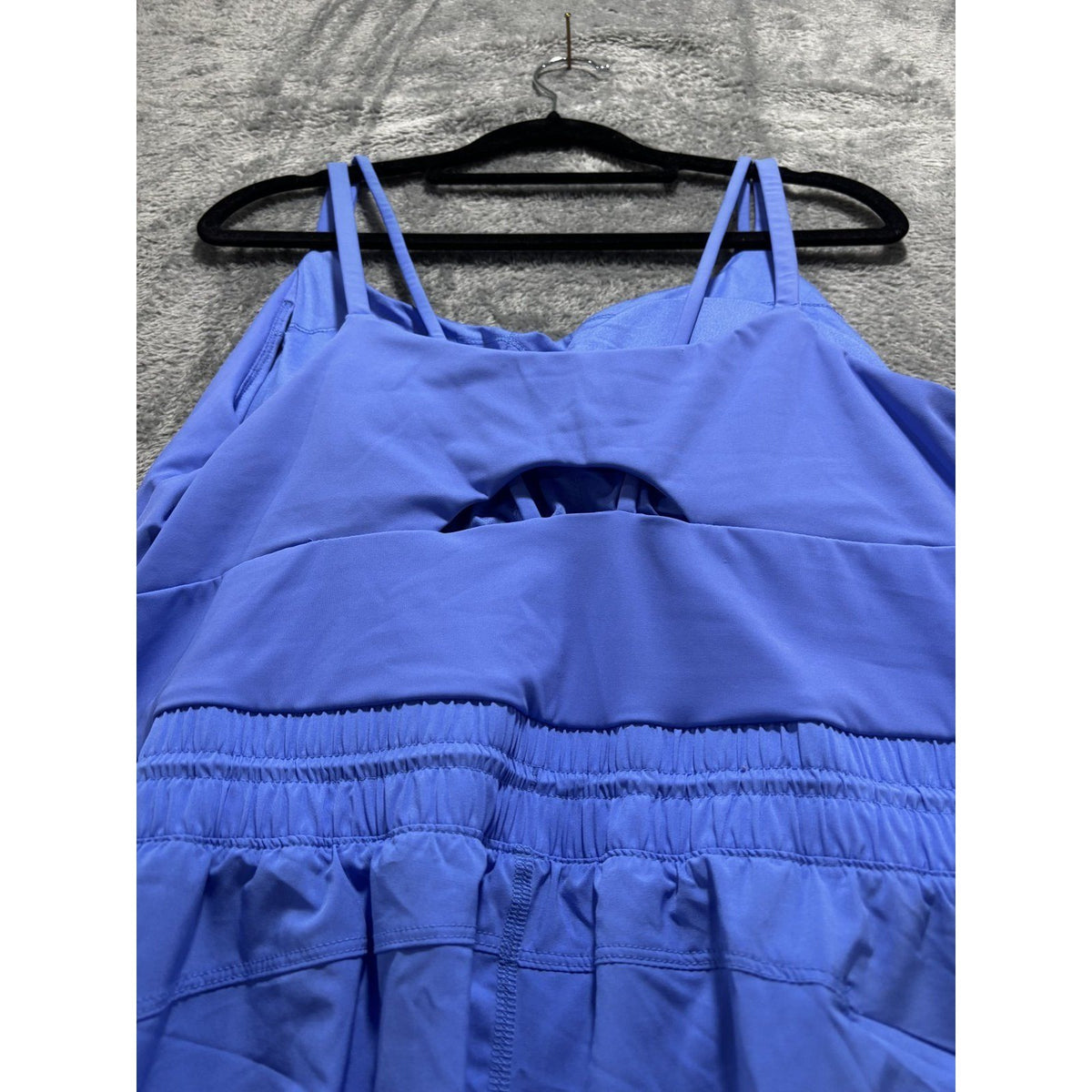Avia Womens XL 16-18 Periwinkle Blue Athletic Romper Built In Shorts Activewear
