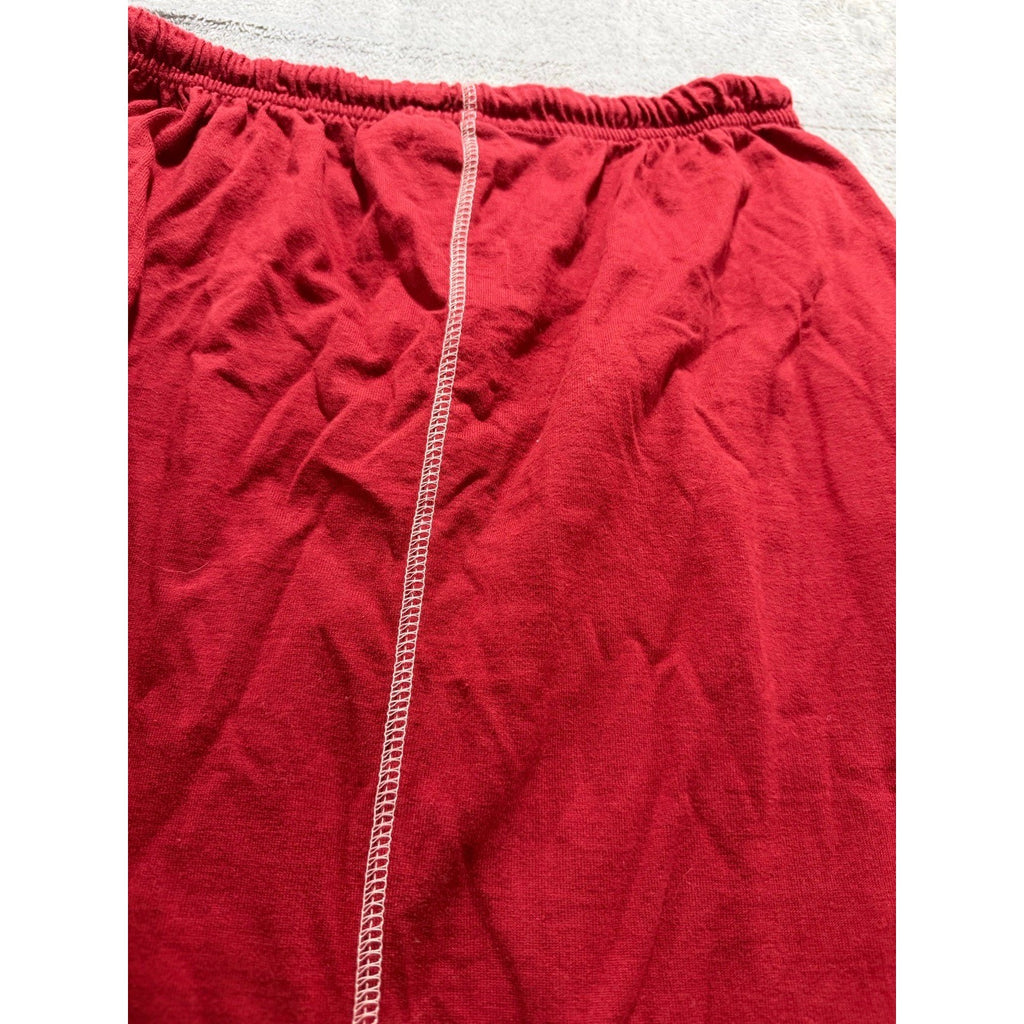 Capacity Knits S Red Cotton Drawstring Midi Skirt Womens Casual Vintage Boho