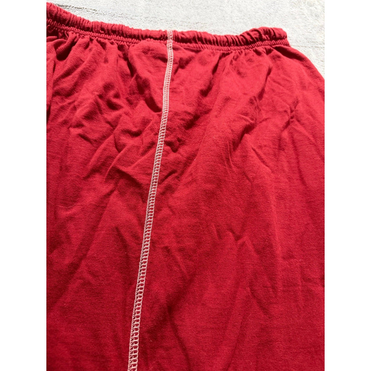 Capacity Knits S Red Cotton Drawstring Midi Skirt Womens Casual Vintage Boho