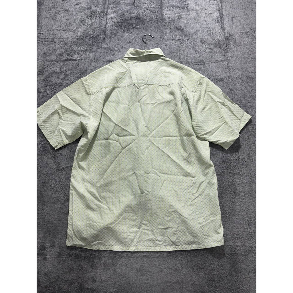 Bugatchi Men's Green Check Short Sleeve Shirt Size L, photo 6 of 10