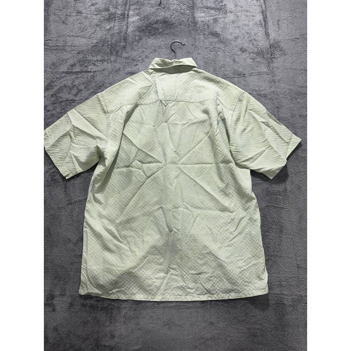 Bugatchi Men's Green Check Short Sleeve Shirt Size L, photo 6 of 10