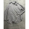 Banana Republic Mens M Gray Navy Micro Check Button Up Shirt Casual