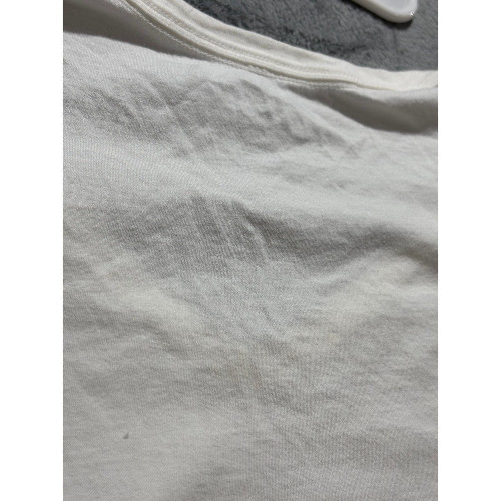 Universal Thread 2X White Womens V-Neck Short Sleeve T-Shirt Casual Minimalist