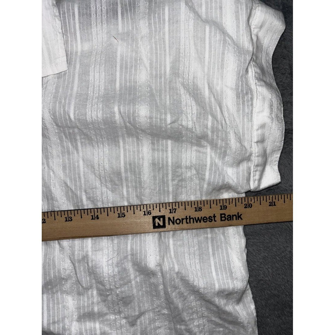 Lucky Brand Women's White Striped Shirt Size L, photo 2 of 7