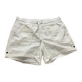 Sonoma 16 Womens White Cargo Shorts Casual Boho Cotton Stretch Drawstring 5"