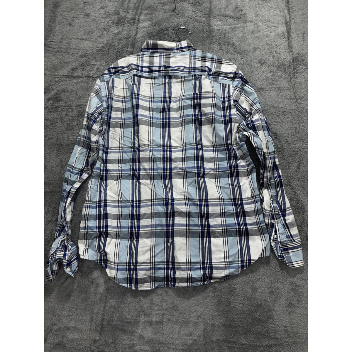 Timberland Men's Blue White Plaid Shirt Size L, photo 6 of 9