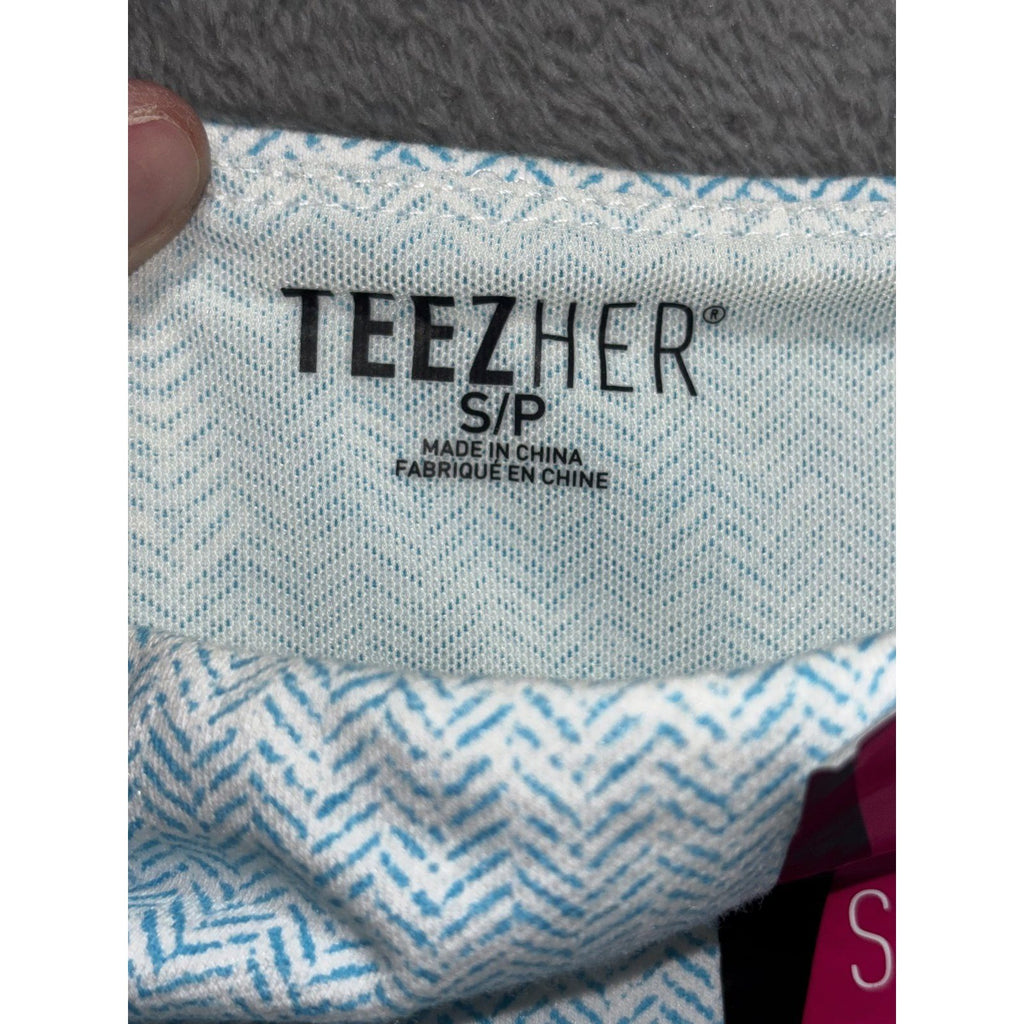 Teez-Her Women's Light Blue Herringbone Skort Size S, photo 7 of 14