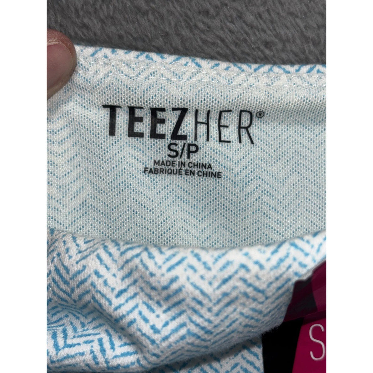 Teez-Her Women's Light Blue Herringbone Skort Size S, photo 7 of 14