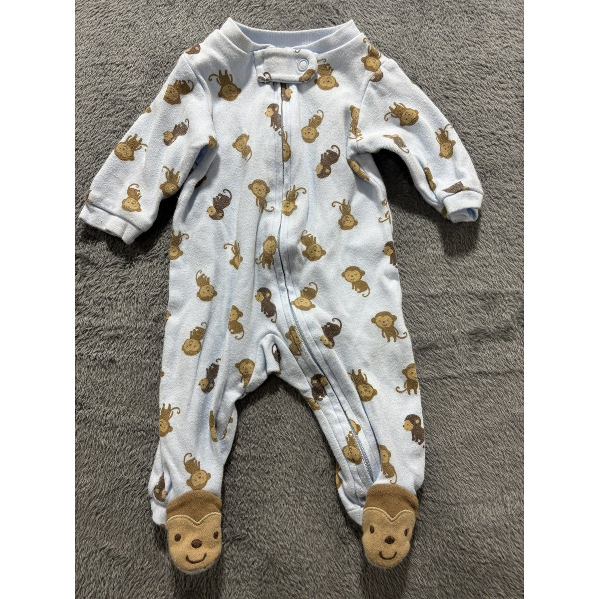Carter's Child of Mine Baby Boy NB 6 Piece Bundle Sleeper Hoodie Pants