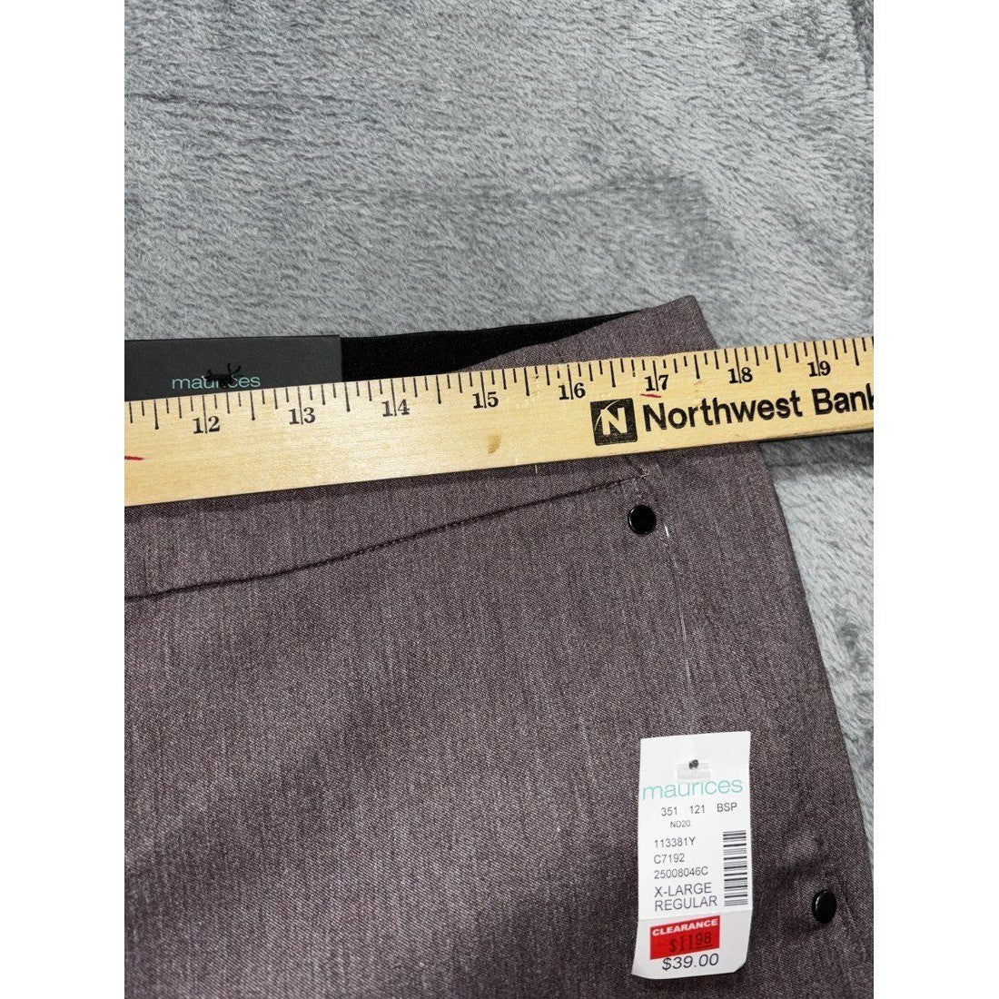 Maurices Women's Mauve Gray Skinny Pants Size XL, photo 6 of 12