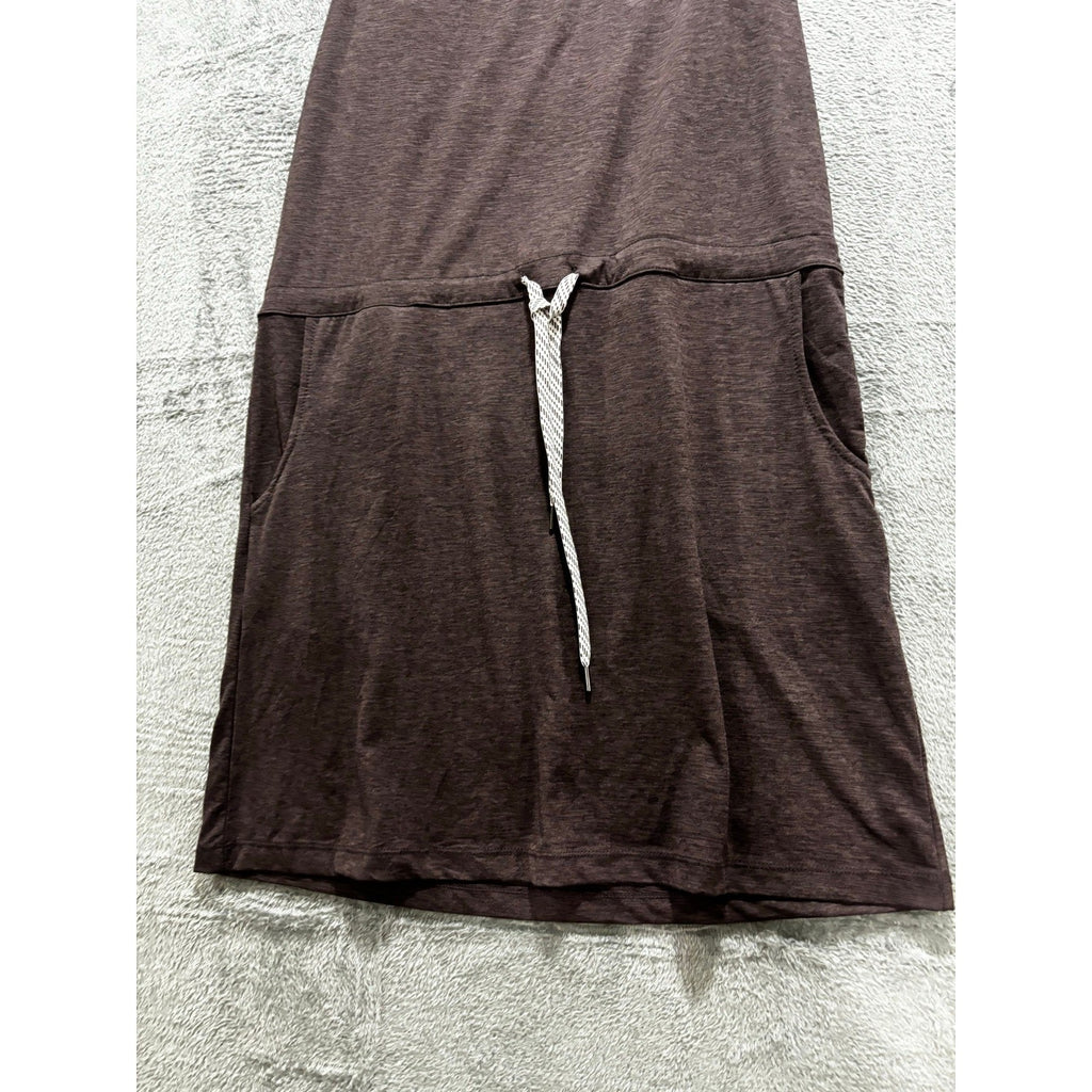 Members Mark Favorite Soft Dress Womens M Plum Heather Sleeveless Drawstring NWT