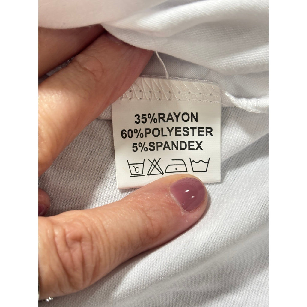 Sampeel 2XL White Womens Tank Top V-Neck Casual Minimalist NWT