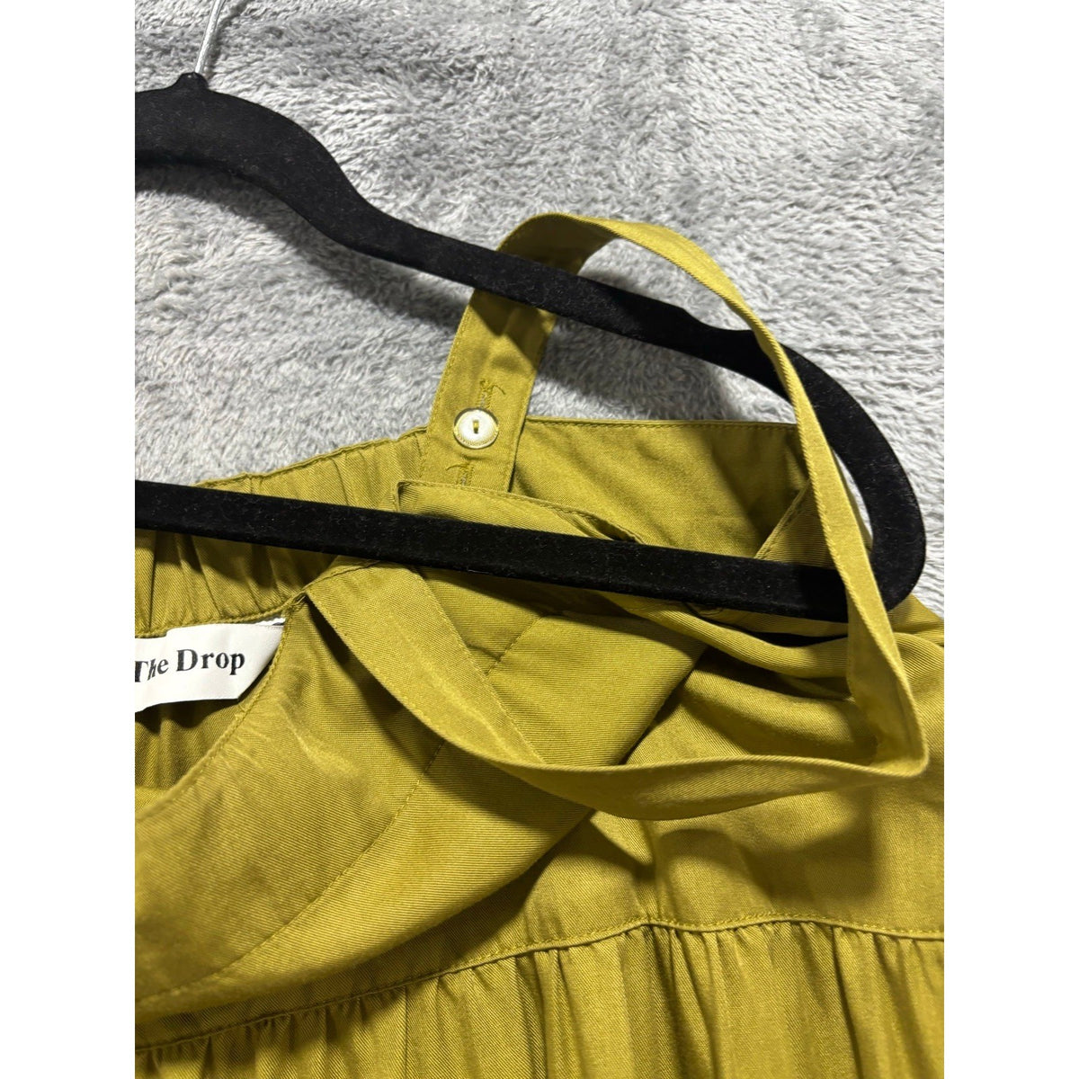 The Drop Womens M Olive Green Tiered Midi Dress Boho Casual