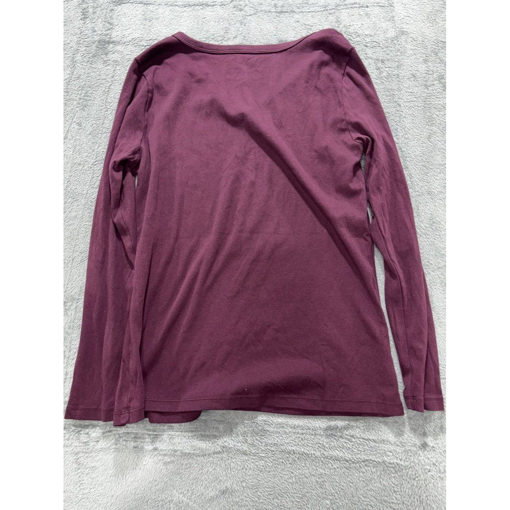 Time and Tru Women's Burgundy Ribbed Tee Size XL, photo 7 of 8