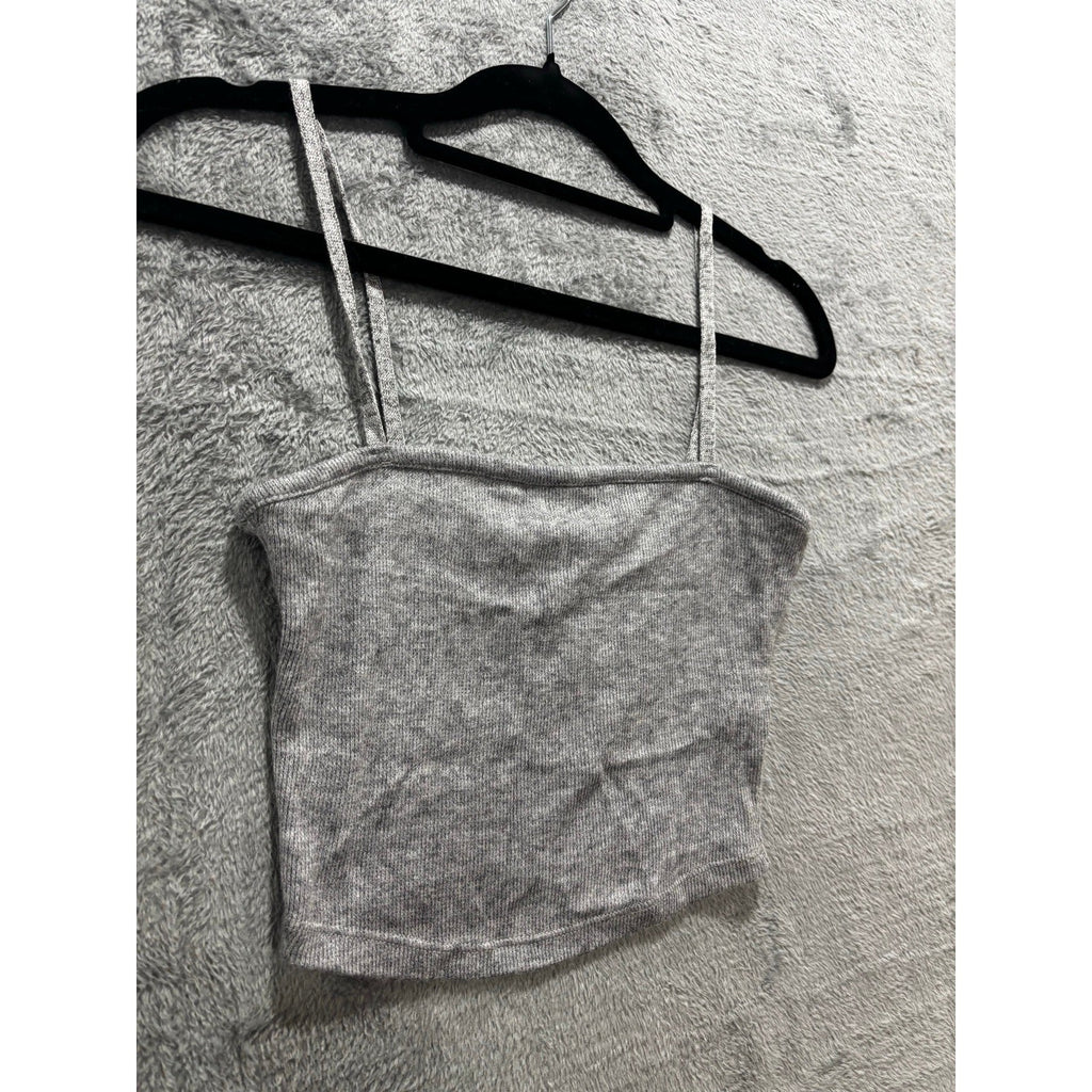 Zara Womens S Bundle 3pc Ribbed Tank Crop Top Gray Red