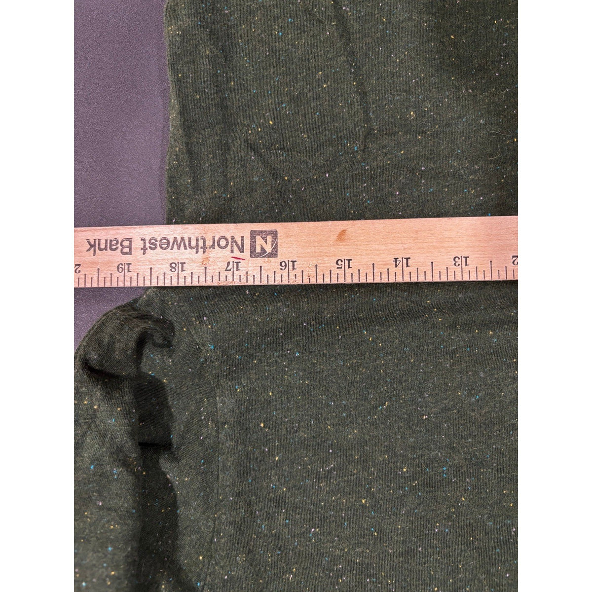 Bombas Womens S Dark Green Pima Cotton Long Sleeve Crewneck Tee