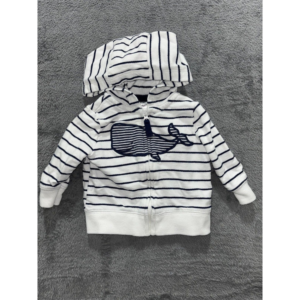 Carter's Baby Boy 3M 6 Piece Bundle Hoodie Sleeper Bodysuits Pants Blue Gray
