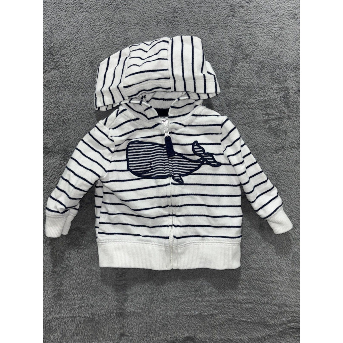 Carter's Baby Boy 3M 6 Piece Bundle Hoodie Sleeper Bodysuits Pants Blue Gray