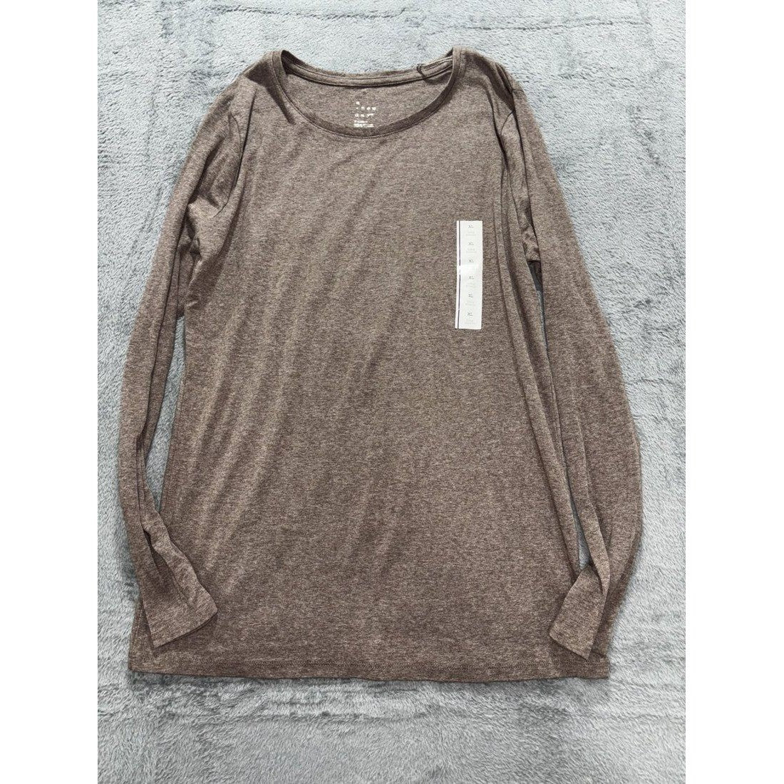 A New Day Women's Brown Long Sleeve Tee Size XL