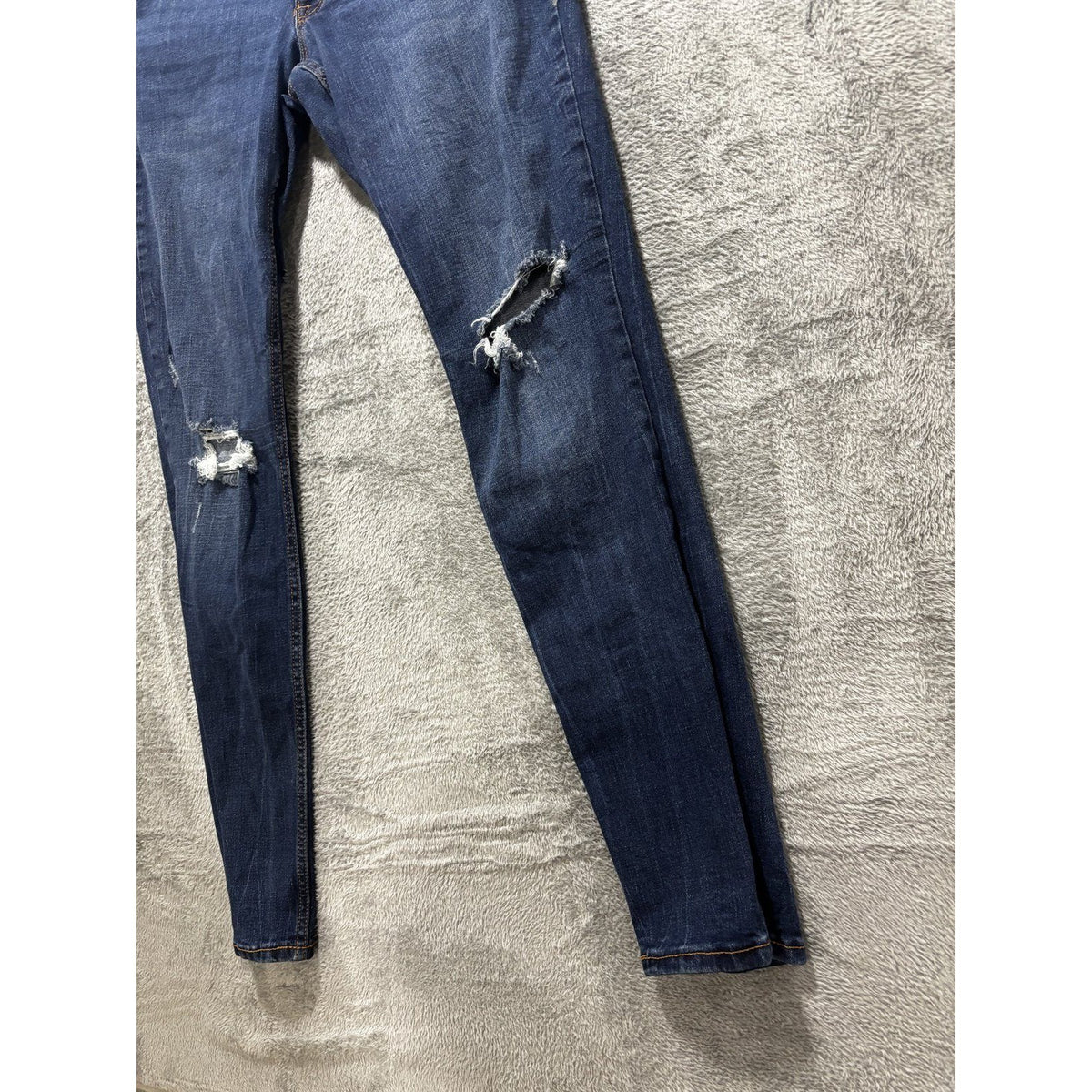 Old Navy Rockstar Womens 14 Long Dark Wash Super Skinny Jeans Distressed