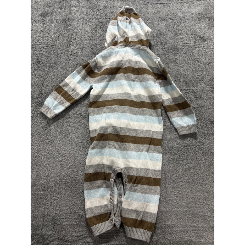 Carter's Baby Boy 12M 5 Piece Bundle Moose Bodysuit Pants Cardigan Gray Tan