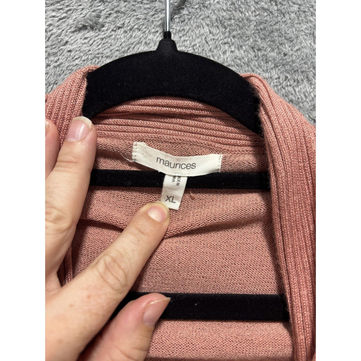 Maurices Womens XL Dusty Rose Open Front Cardigan Casual Layering