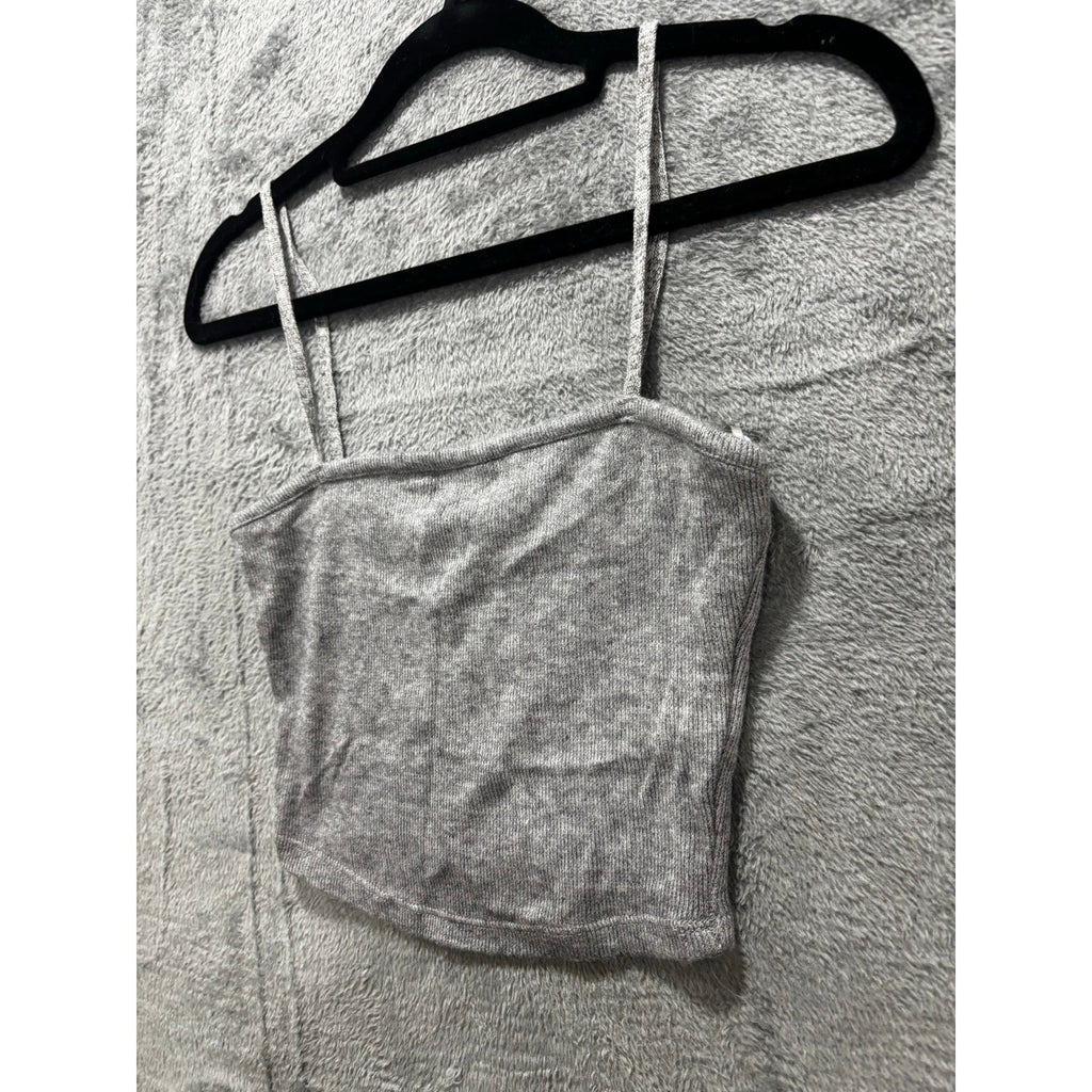 Zara Womens S Bundle 3pc Ribbed Tank Crop Top Gray Red
