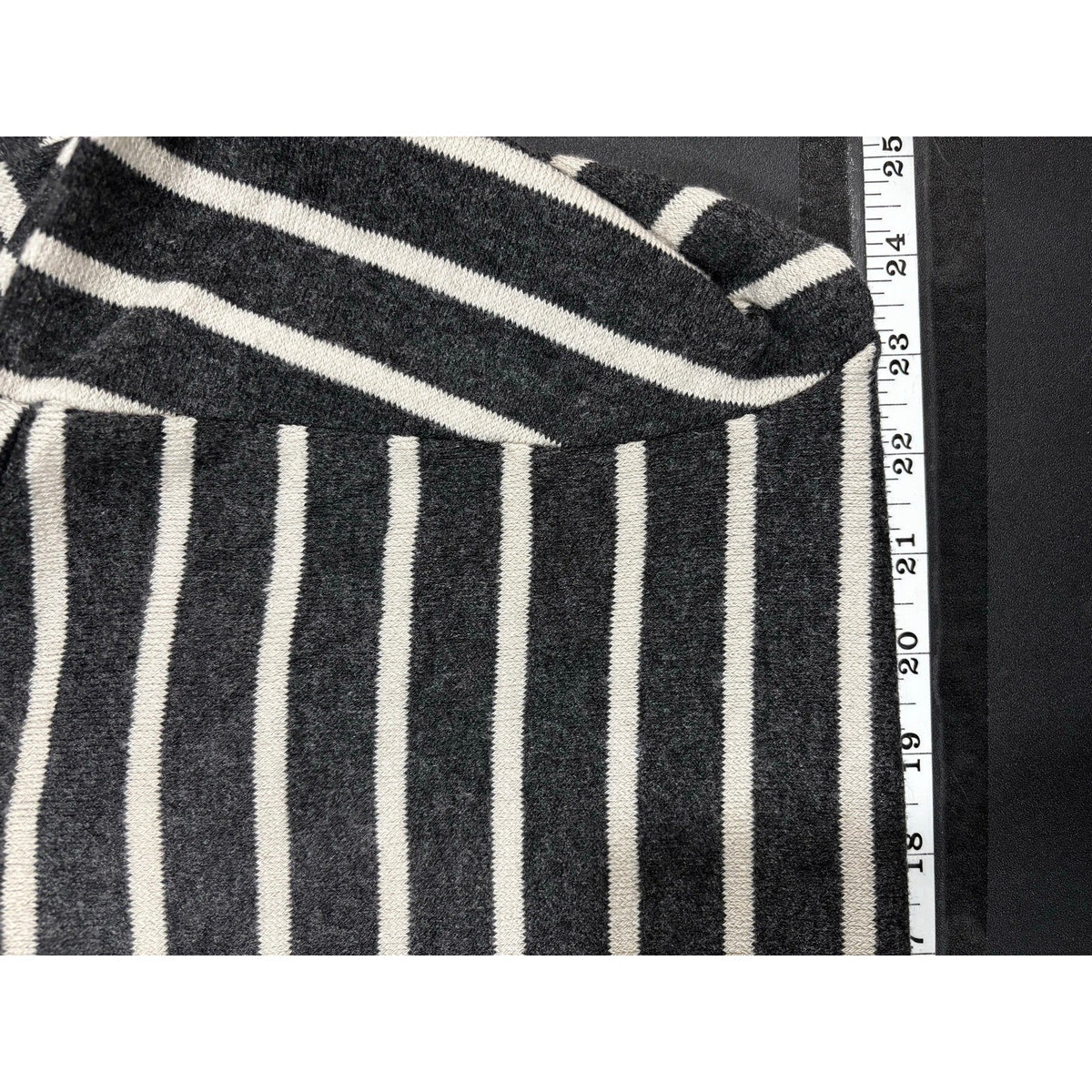 89th + Madison XL Black White Striped Long Sleeve Womens Top Casual Preppy