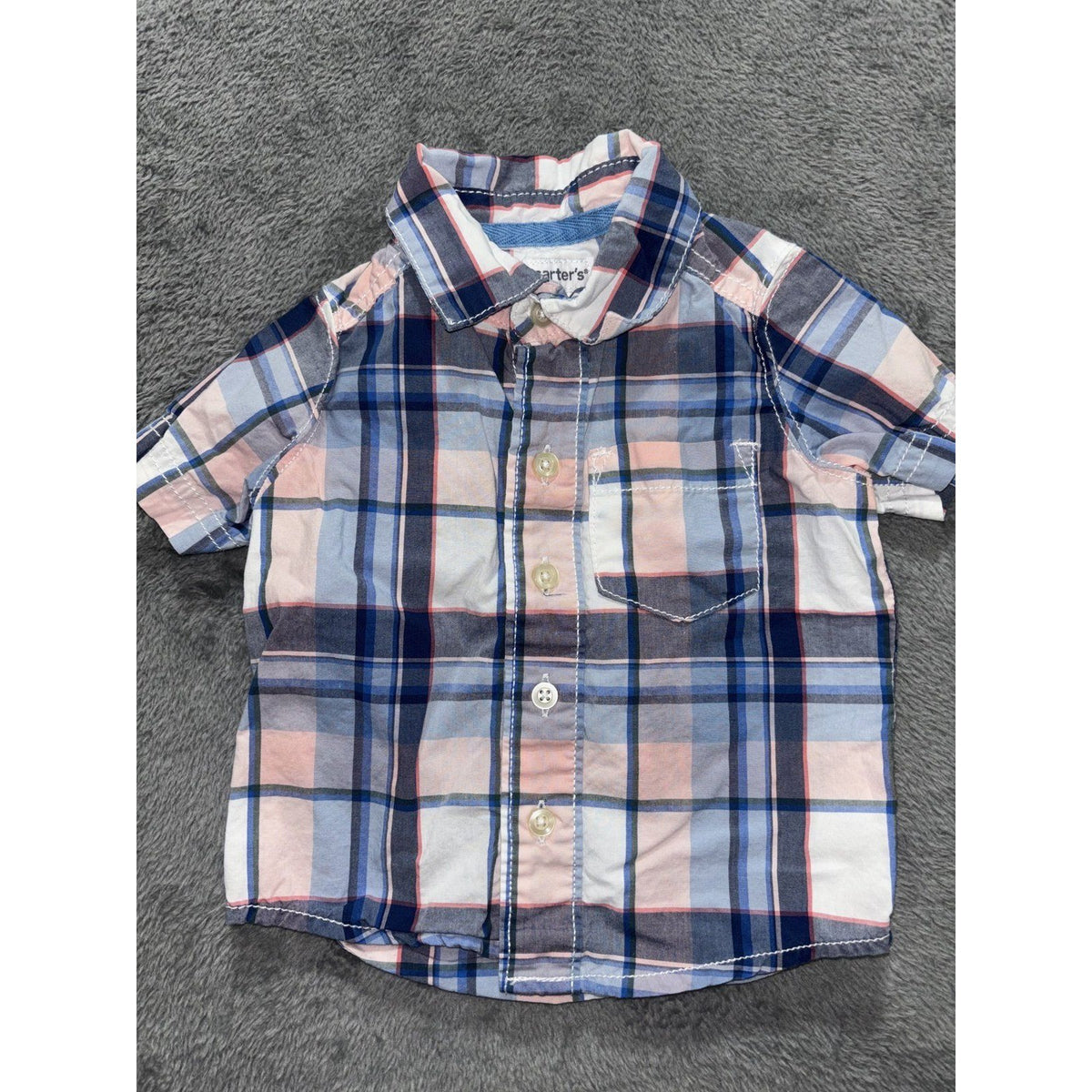 Carter's Just One You Baby Boy 3M 8 Piece Bundle Bunting Sleeper Plaid Pants