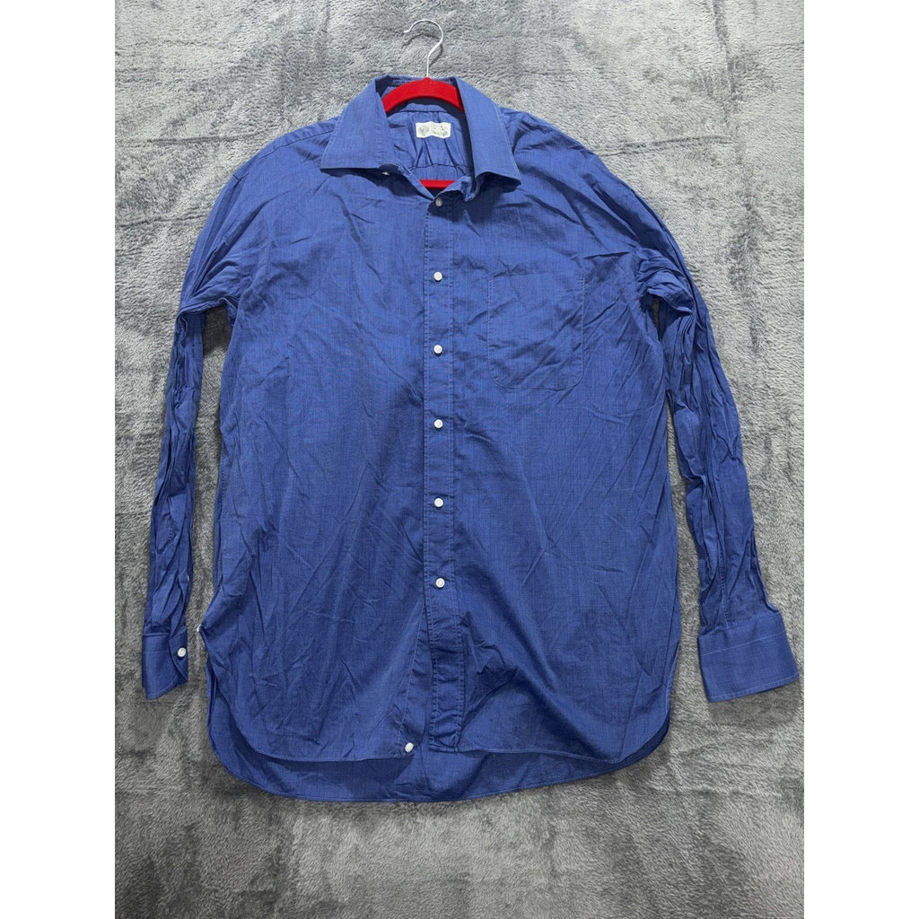 Borrelli Men's Blue Dress Shirt 16 1/2 42