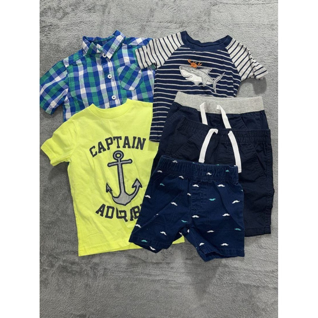 Carter's & Wonder Kids Toddler Boy Lot 6 Pc 2T