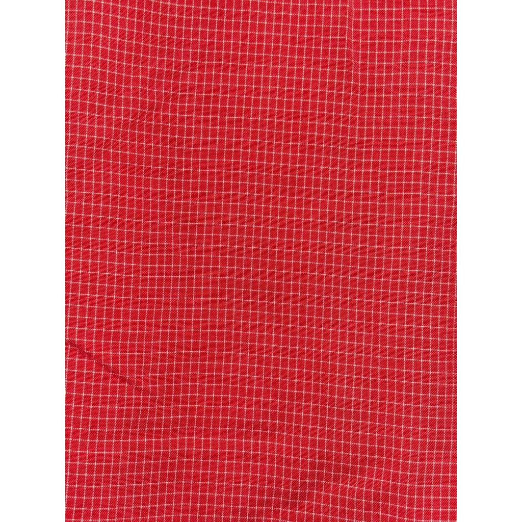 Bugatchi Men's Red Check Short Sleeve Shirt Size L, photo 7 of 9