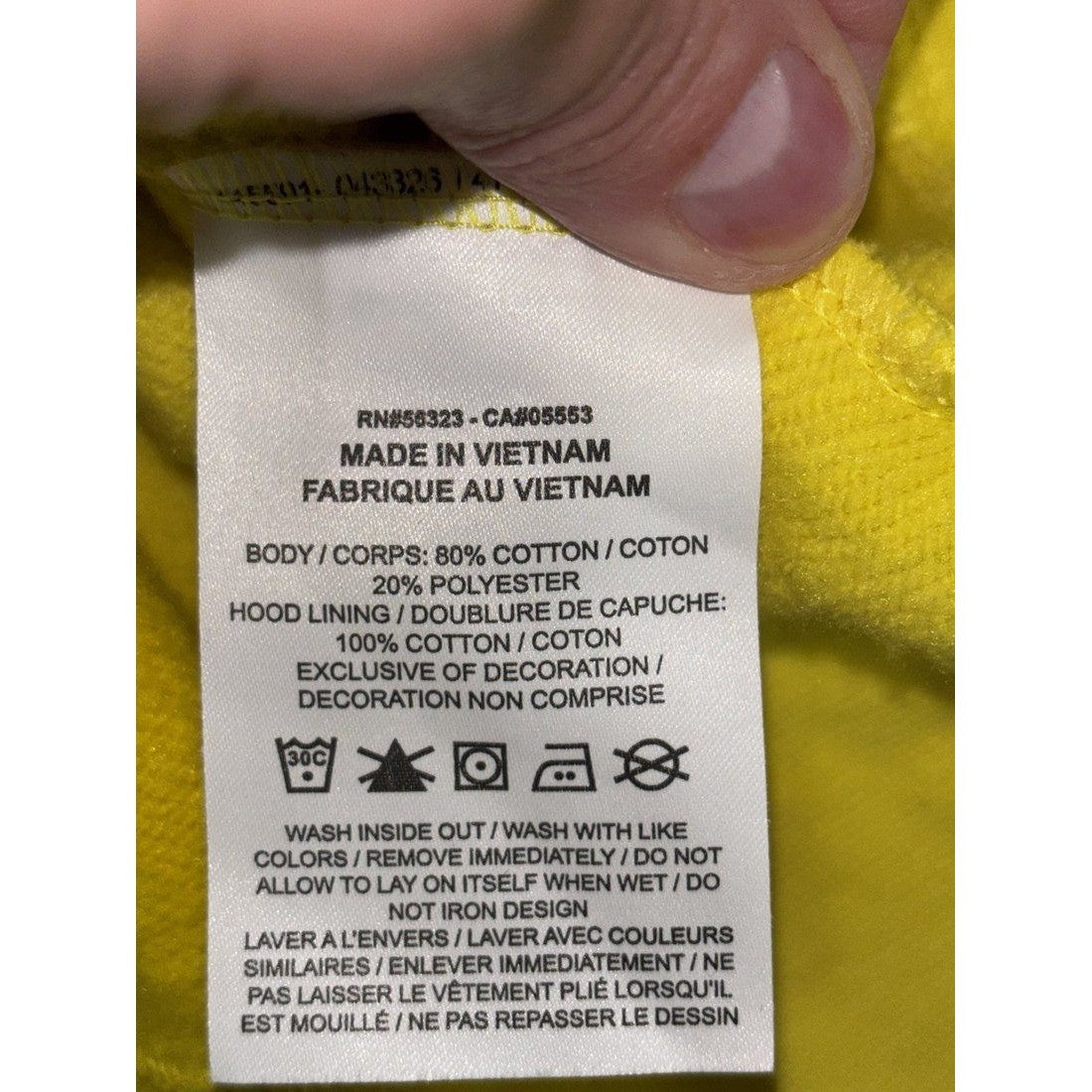 Nike Men's Yellow Swoosh Pullover Hoodie Size XL, photo 6 of 7