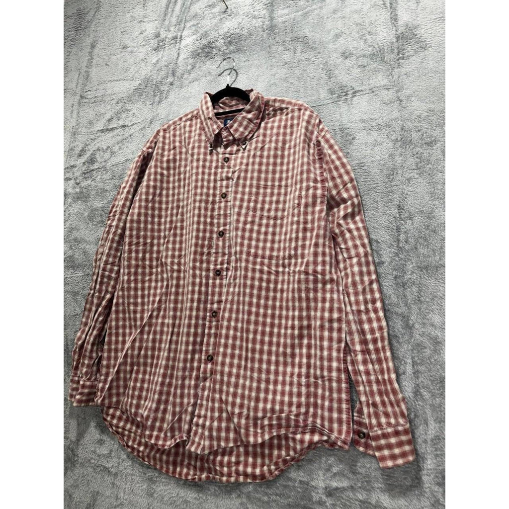 G.H. Bass & Co Men's Red Plaid Shirt Size L, photo 2 of 8