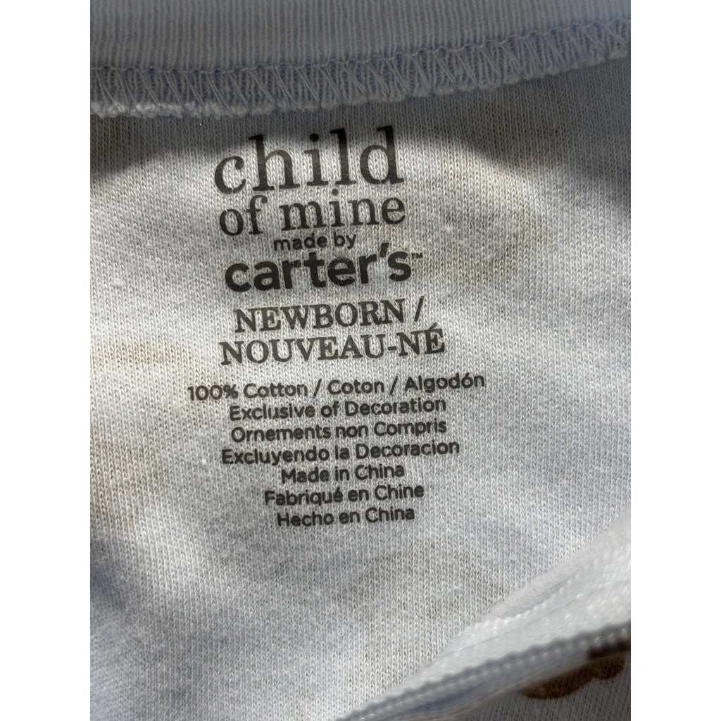 Carter's Child of Mine Baby Boy NB 6 Piece Bundle Sleeper Hoodie Pants
