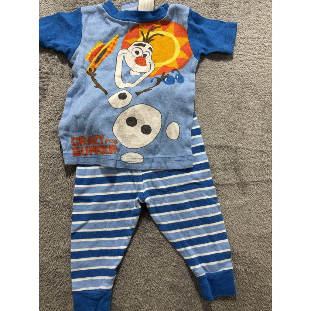 Disney Carter's Baby 12M 4 Set Bundle Frozen Olaf Pajamas Polar Bear Santa