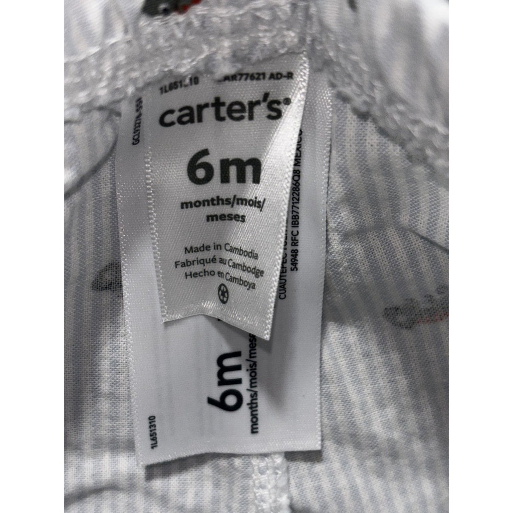 Carter's Circo Baby Boy 6M 5 Piece Bundle Bodysuits Shorts Romper Sage Gray