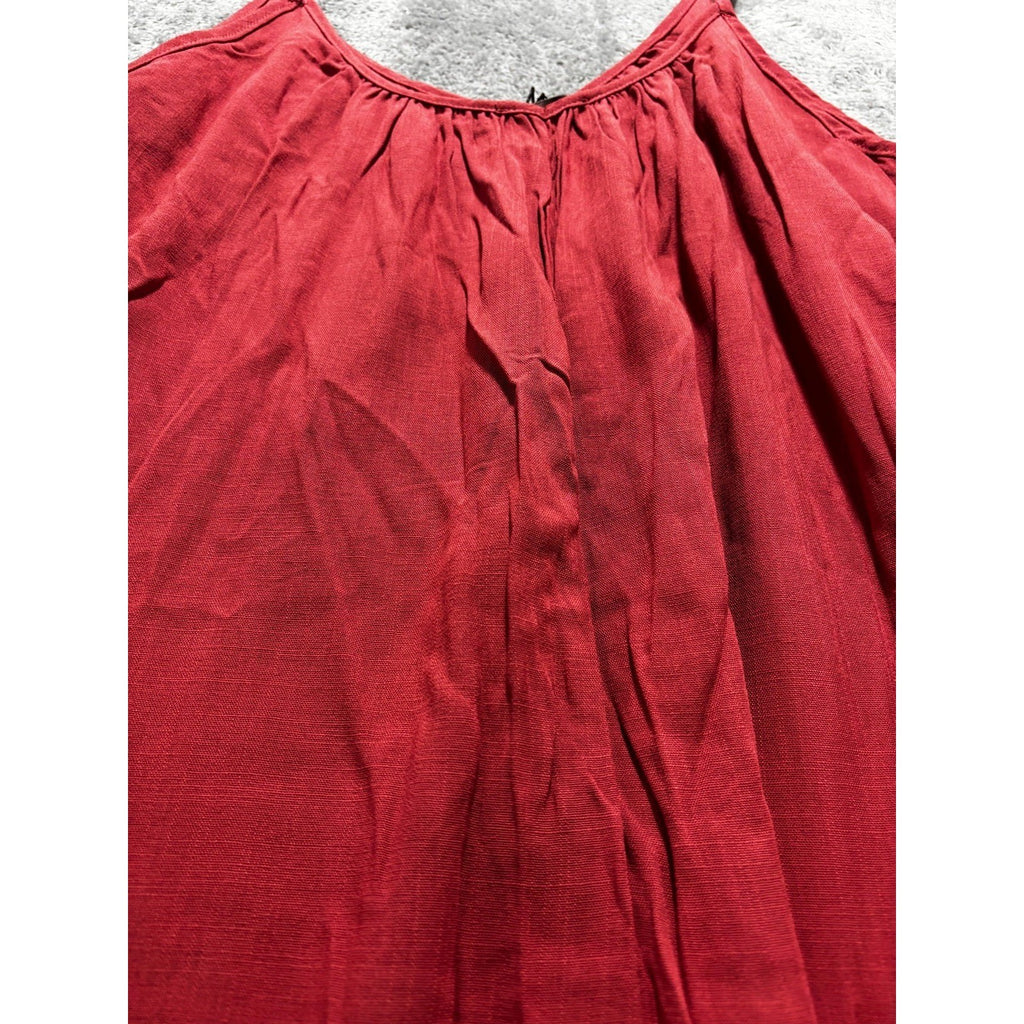 Hunter & Brown Womens S Rust Red Wide Leg Cami Jumpsuit Boho Casual Flowy NWT
