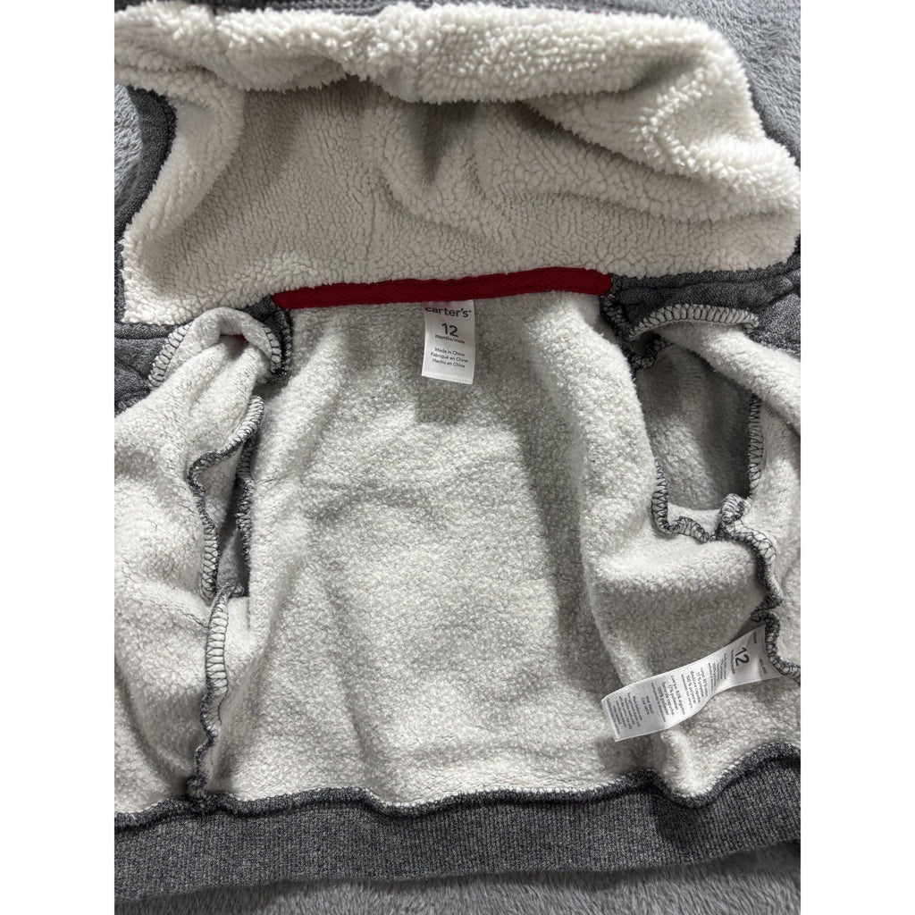 Baby B'gosh Baby Boy 12M 4 Piece Bundle Henley Joggers Hoodie Maroon Gray