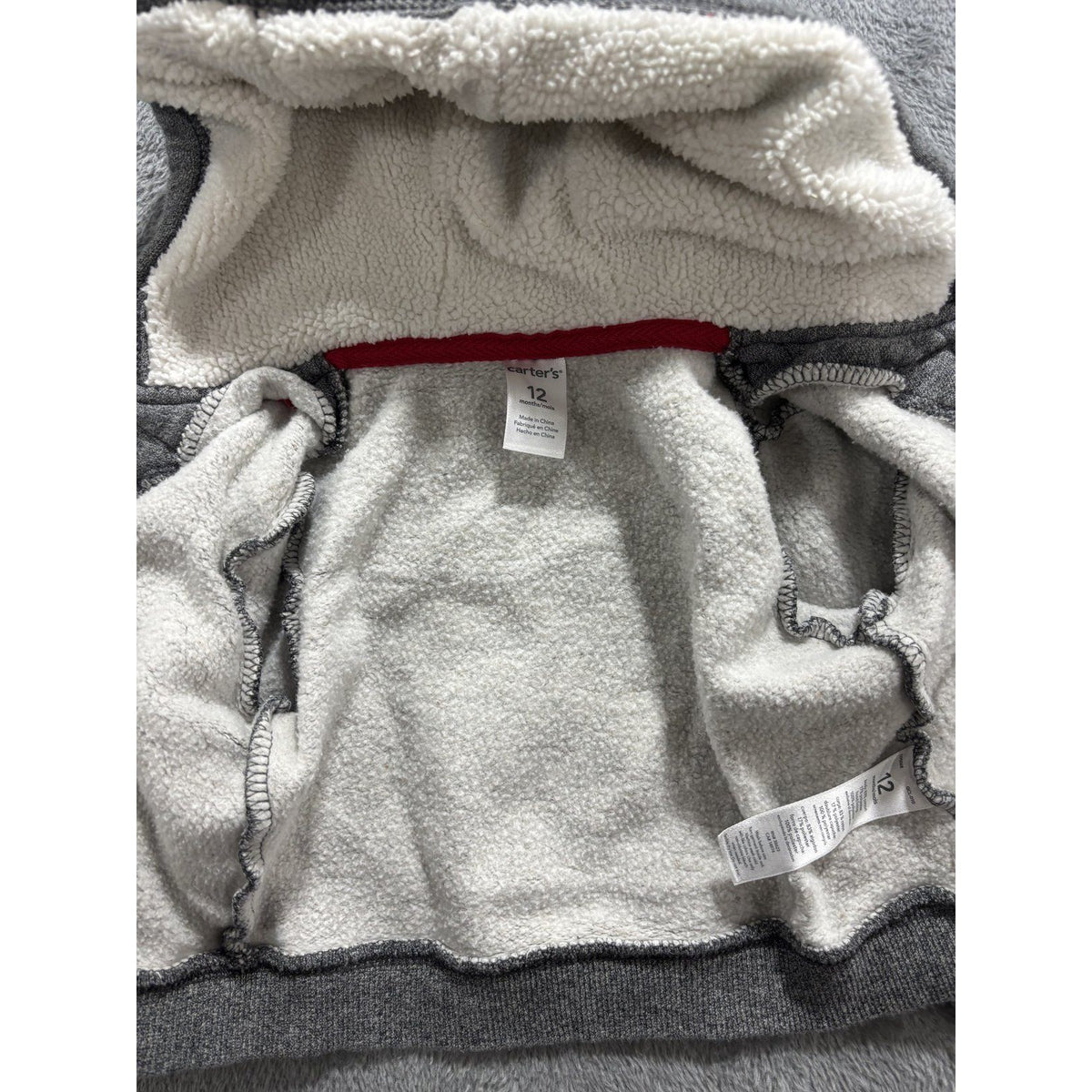 Baby B'gosh Baby Boy 12M 4 Piece Bundle Henley Joggers Hoodie Maroon Gray