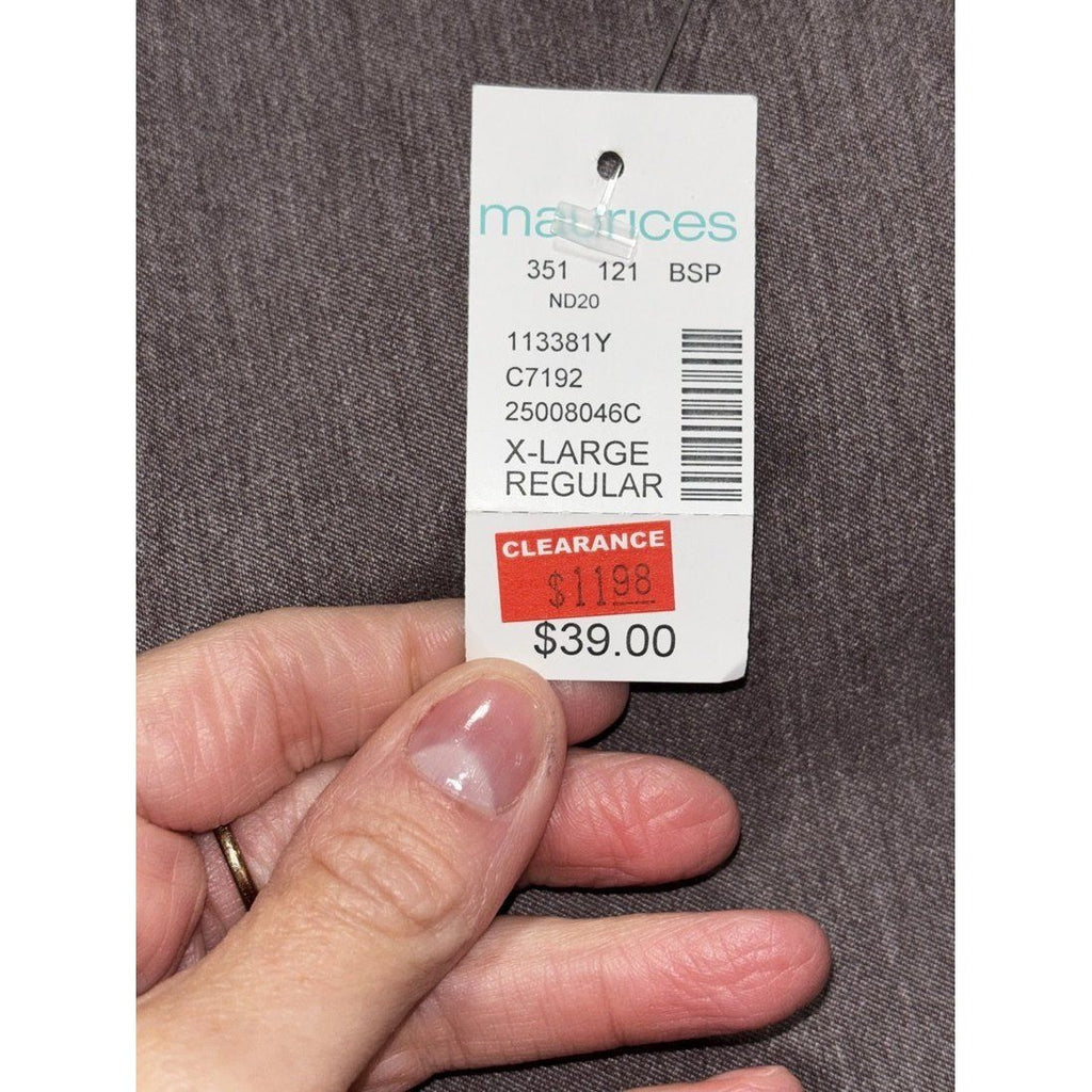 Maurices Women's Mauve Gray Skinny Pants Size XL, photo 4 of 12